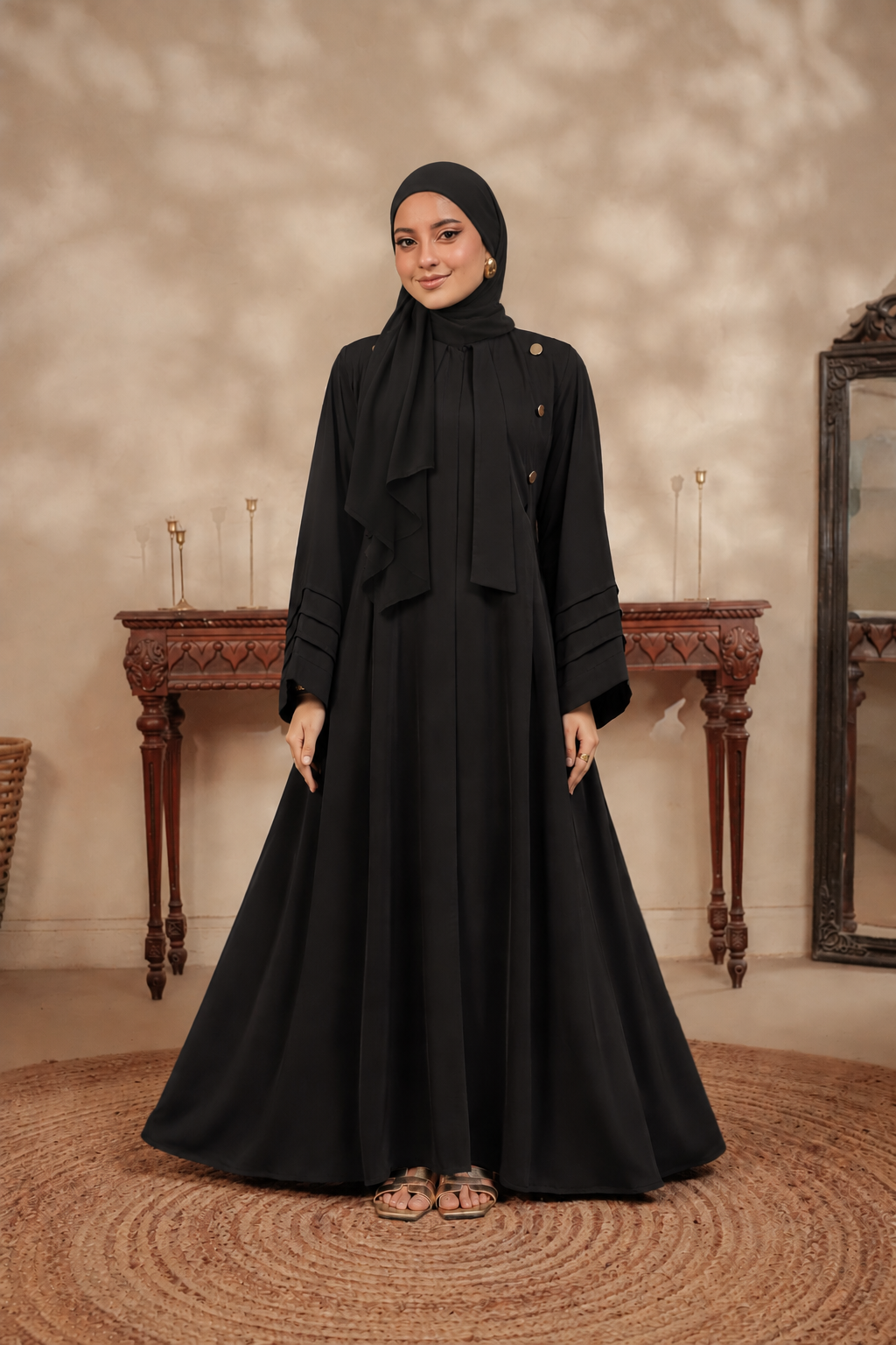 Black Tie Abaya