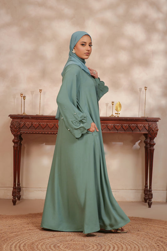 Aqua Pearl Abaya
