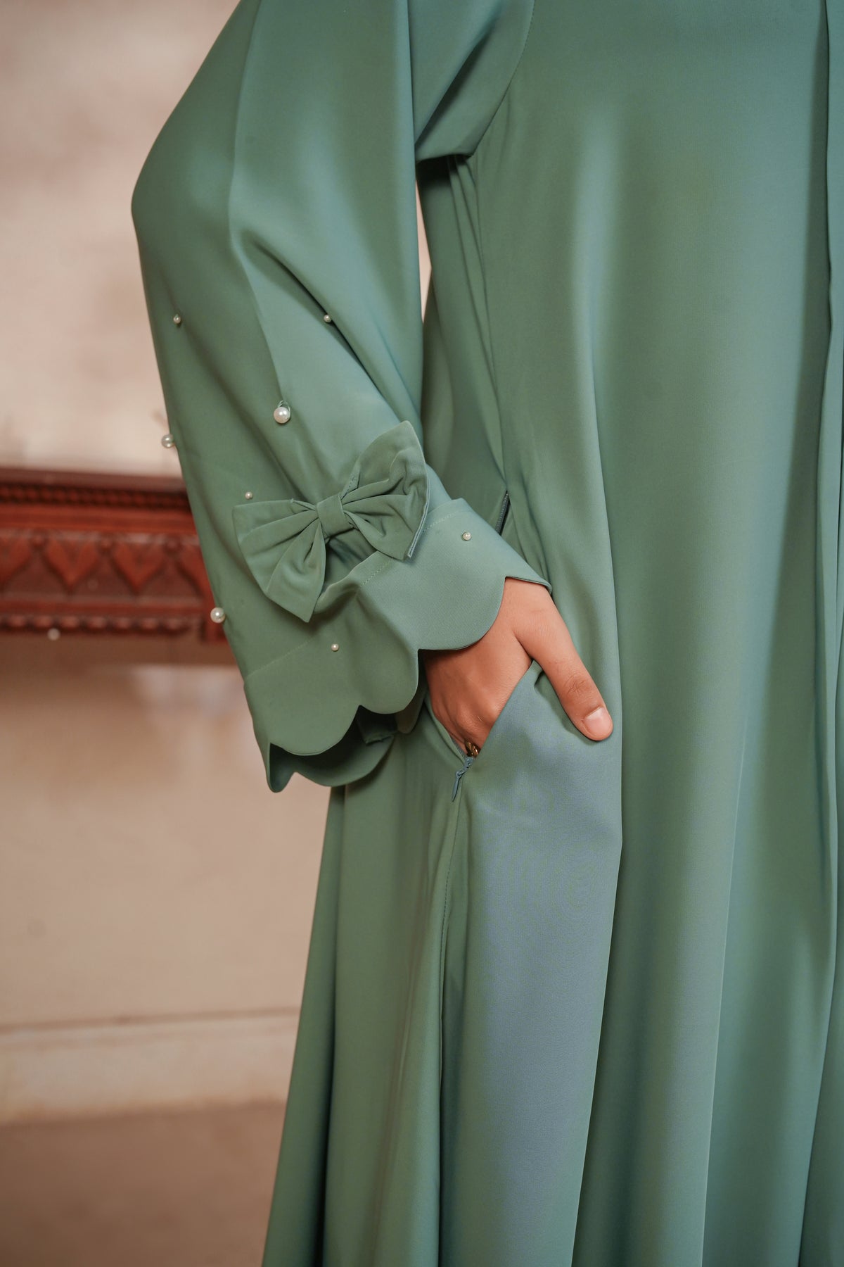 Aqua Pearl Abaya