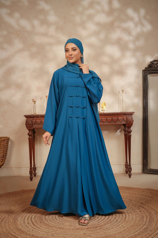 Ocean Teal Royale Abaya