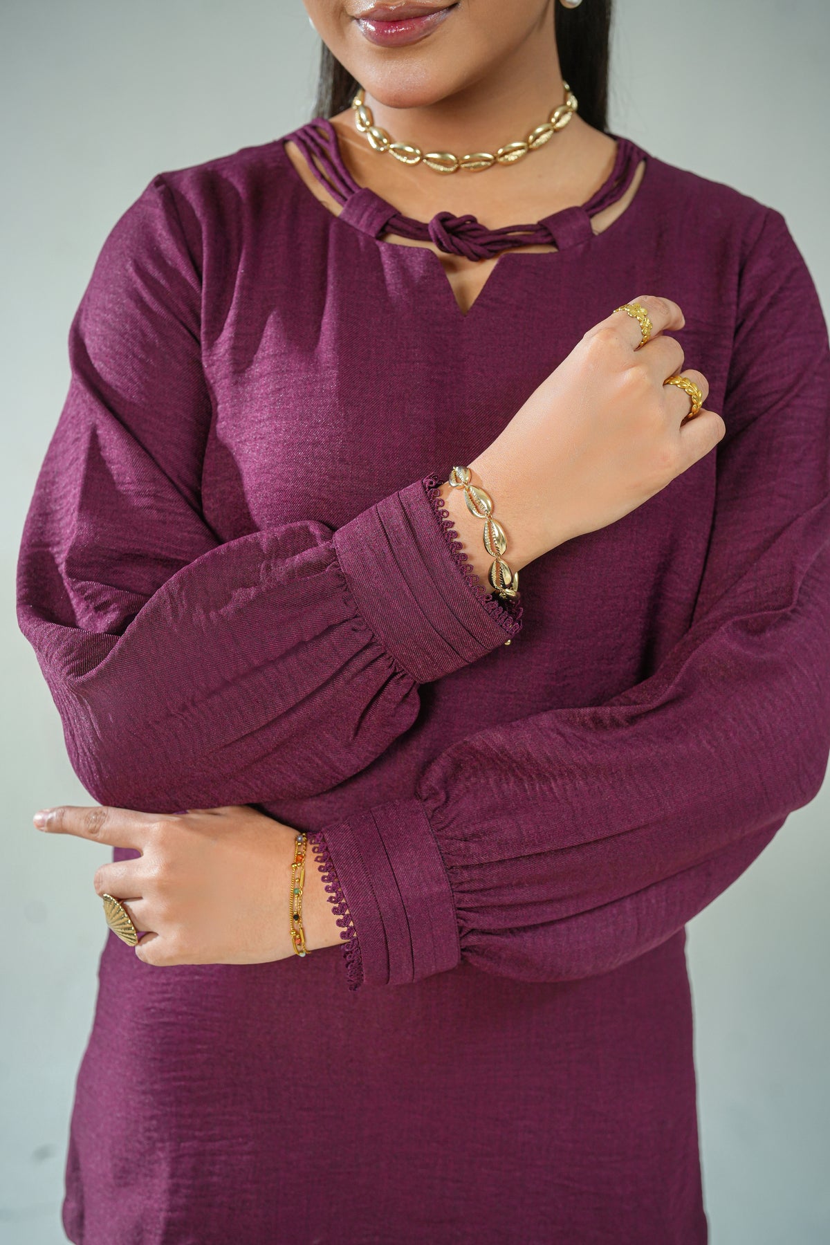 Maroon Luxe Coord Set