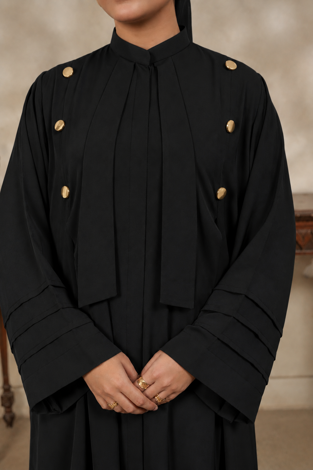 Black Tie Abaya