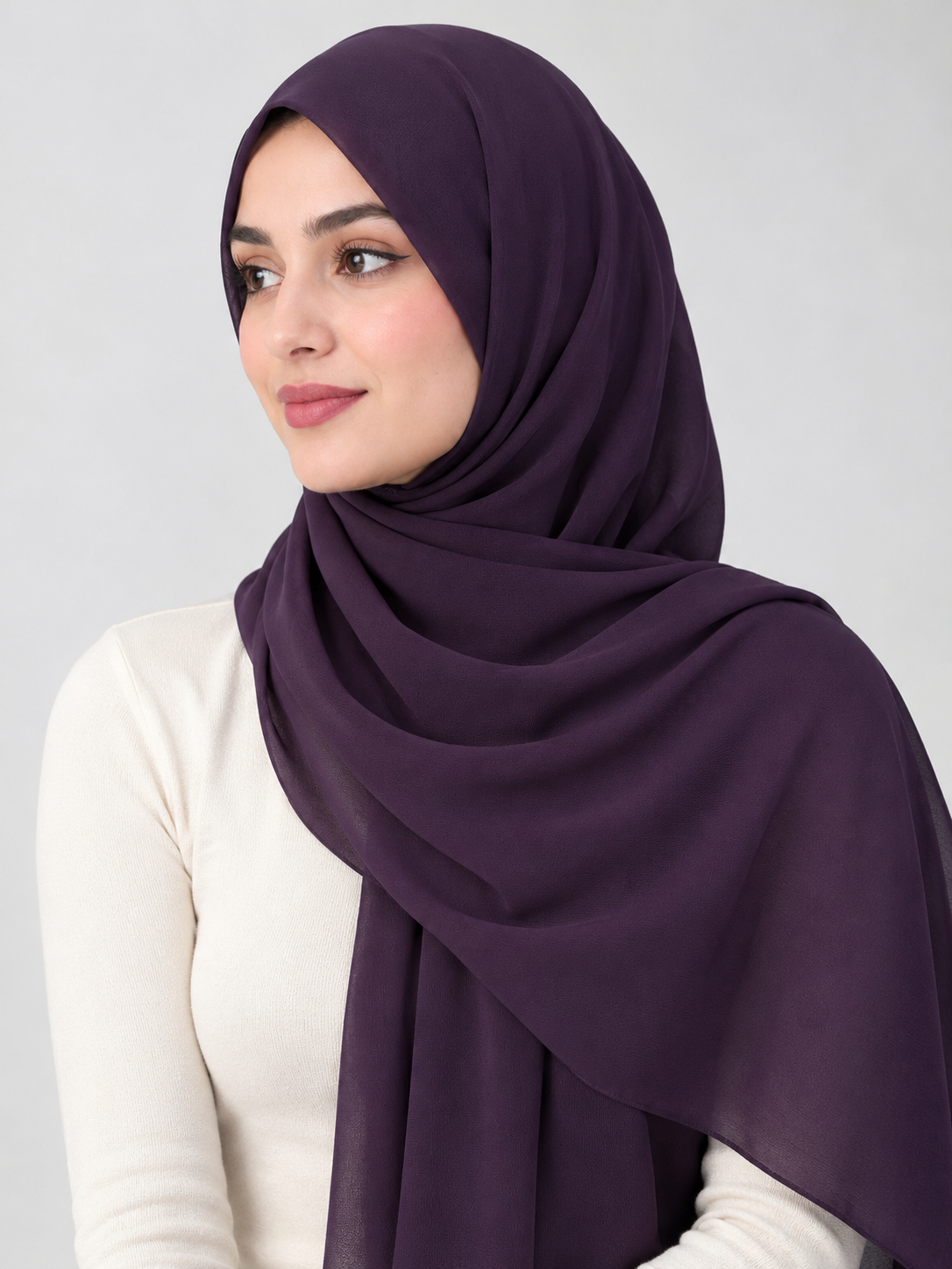 Purple Georgette Scarve